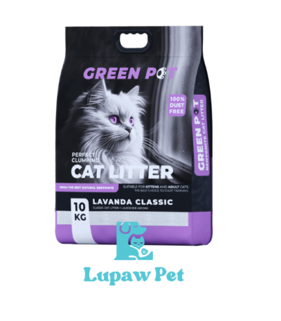 خاک گربه گرین پت ۱۰ کیلویی معطر رایحه لوندر