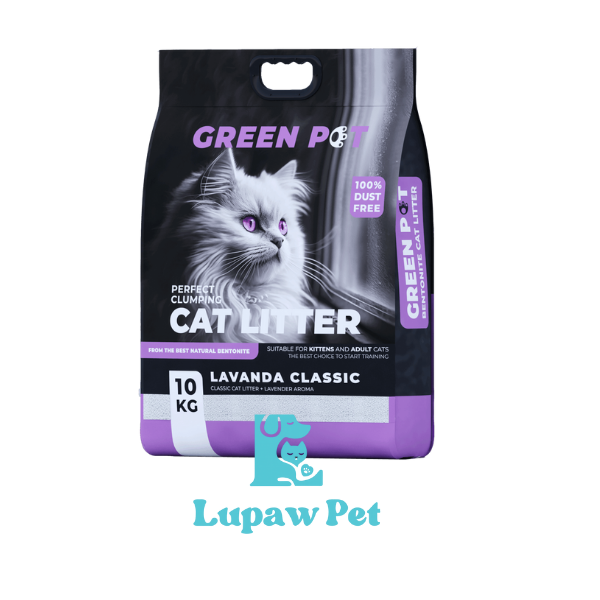 خاک گربه گرین پت ۱۰ کیلویی معطر رایحه لوندر